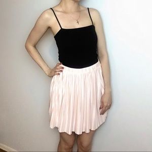 Satiny Pleated Skirt